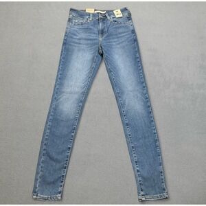 NWT Levis 720 High Rise Super Skinny Jeans Womens 28x30 Blue Straight Leg Light